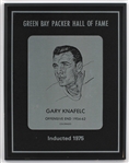 1975 Gary Knafelc Green Bay Packers Hall of Fame Induction Plaque (MEARS LOA / JSA / Knafelc Letter)