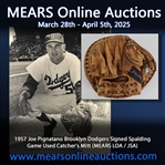 1957 Joe Pignatano Brooklyn Dodgers Signed Spalding Game Used Catchers Mitt (MEARS LOA / JSA)