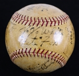 1934 AL Champion Detroit Tigers Team Signed OAL Harridge Baseball w/ 16 Signatures Including Hank Greenberg, Mickey Cochrane, Charlie Gehringer & More (JSA Full Letter)