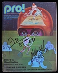 1972 Otis Taylor Bobby Bell Kansas City Chiefs Signed Program from 1st Regular Season Game at Arrowhead Stadium (JSA)
