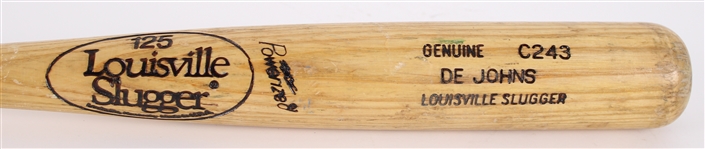 1982 Mark DeJohn Detroit Tigers Louisville Slugger Professional Model Game Used Bat (MEARS LOA)