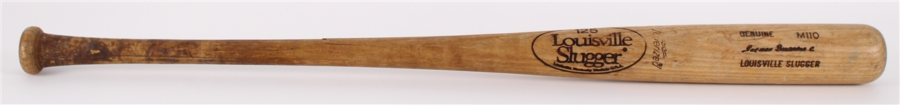 1983 German Barranca Detroit Tigers Spring Training / Minor League Louisville Slugger Professional Model Game Used Bat (MEARS LOA)