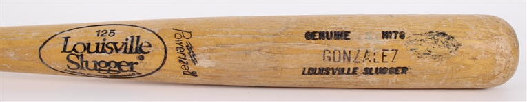 1983 Julio Gonzalez Detroit Tigers Louisville Slugger Professional Model Game Used Bat (MEARS LOA)