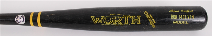 1985 Bob Melvin Detroit Tigers Worth Professional Model Game Used Bat (MEARS LOA) Rookie Season