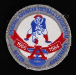 1984 New England Patriots 4" Silver Anniversay Patch