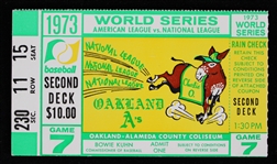 1973 New York Mets vs Oakland Athletics World Series Game 7 Ticket Stub