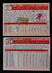 1957 Andy Pafko and Frank Torre Milwaukee Braves Autographed Topps Trading Cards (JSA) (Lot of 2)