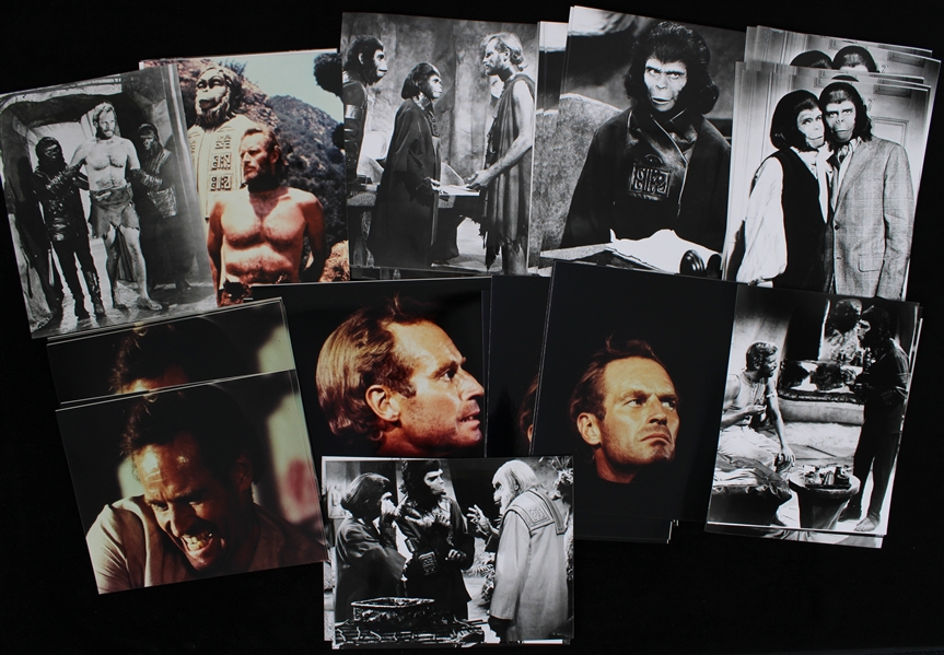 1960s-1970s Charlton Heston Plant of the Apes 8"x10" B&W and Color Photos (Lot of 90+)
