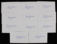 1964-66 Jim Ninowski (d.2024) Cleveland Browns Signed Index Cards (JSA) (Lot of 11)