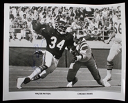 1975-87 Walter Payton (d.1999) Chicago Bears Autographed 8"x10" B&W Photo (JSA)
