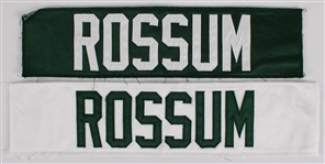 2000-2001 Allen Rossum Green Bay Packers Jersey Name Plates (Lot of 2)