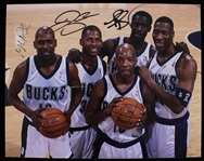 2000-2002 Glenn Robinson, Ray Allen, Tim Thomas & more Milwaukee Bucks Signed 11x14 Photo (JSA)