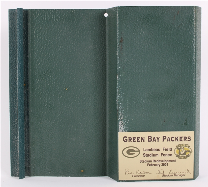 1960s-2000 Green Bay Packers Lambeau Field 12" x 13.5" Stadium Fence Section (MEARS LOA / Pepper Burruss Collection) 