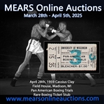 1959 (April 28th) Cassius Clay Field House Madison WI Pan American Boxing Trials Rare Ticket Stub w/ Olympic Program 