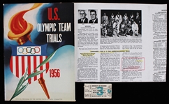 1959 (April 28th) Cassius Clay Field House Madison WI Pan American Boxing Trials Rare Ticket Stub w/ Olympic Program 