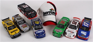 2000s NASCAR Memorabilia Collection - Lot of 9 w/ Signed Scale Model Cars, Signed 16" x 24" Framed Display & More (JSA / Pepper Burruss Collection)