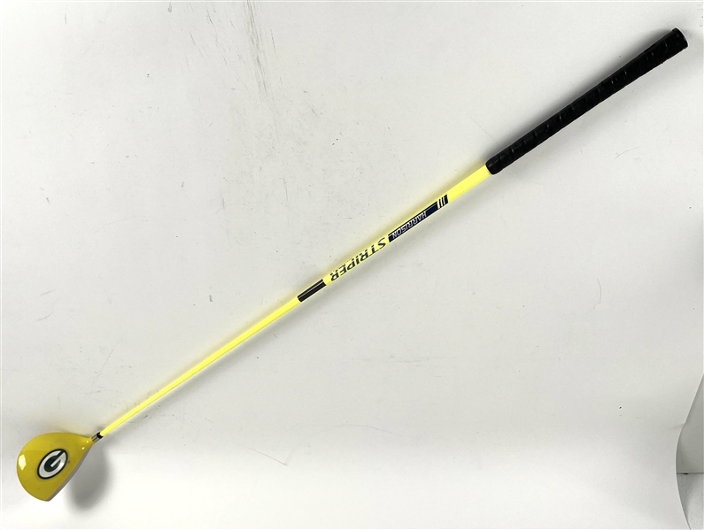 2000s Green Bay Packers Harrison Striper Mellow Yellow 420 Driver Golf Club (Pepper Burruss Collection)