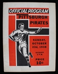 1938 Green Bay Packers Pittsburgh Steelers City Stadium Game Program (Pepper Burruss Collection)