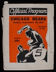 1937 Green Bay Packers Chicago Bears City Stadium Game Program (Pepper Burruss Collection)