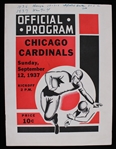 1937 Green Bay Packers Chicago Cardinals City Stadium Game Program (Pepper Burruss Collection)