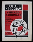1935 Green Bay Packers Chicago Cardinals City Stadium Game Program (Pepper Burruss Collection)
