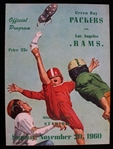 1960 Green Bay Packers Los Angeles Rams Milwaukee County Stadium Game Program (Pepper Burruss Collection)