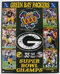 1997 Green Bay Packers Multi Signed 16" x 20" Super Bowl XXXI Champs Poster w/ 9 Signatures Including Antonio Freeman, LeRoy Butler, Gilbert Brown & More (JSA / Pepper Burruss Collection)