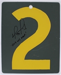2013 David Ortiz Boston Red Sox Signed Fenway Park World Series Championship Season Game Used 13x16 Metal Scoreboard Number Plate (MEARS LOA / JSA / Red Sox Letter)