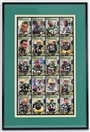2000 Ron Wolf, Mike Sherman, LeRoy Butler & more GB Packers Signed 15x23 Framed Uncut Card Sheet (JSA / Pepper Burruss Collection)