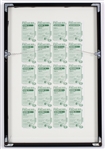 2000 Ron Wolf, Mike Sherman, LeRoy Butler & more GB Packers Signed 15x23 Framed Uncut Card Sheet (JSA / Pepper Burruss Collection)
