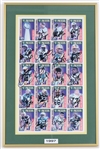 1997 Mike Holmgren, Brett Favre, Reggie White & more GB Packers Signed 15x23 Framed Uncut Card Sheet (JSA / Pepper Burruss Collection)