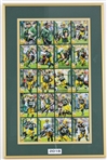 2018 Mike McCarthy, Aaron Rodgers, Randall Cobb & more GB Packers Signed 15x22 Framed Uncut Card Sheet (JSA / Pepper Burruss Collection)