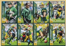 2018 Mike McCarthy, Aaron Rodgers, Randall Cobb & more GB Packers Signed 15x22 Framed Uncut Card Sheet (JSA / Pepper Burruss Collection)