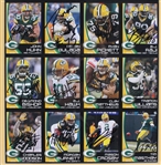2012 Jordy Nelson, Aaron Rodgers, Greg Jennings & more GB Packers Signed 15x22 Framed Uncut Card Sheet (JSA / Pepper Burruss Collection)