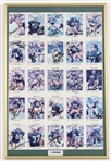 1986 Forrest Gregg, Paul Coffman, Randy Scott & more GB Packers Signed 15x22 Framed Uncut Card Sheet (JSA / Pepper Burruss Collection)