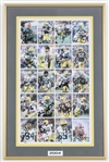 2004 Mike Sherman, Brett Favre, Ahman Green & more GB Packers Signed 15x22 Framed Uncut Card Sheet (JSA / Pepper Burruss Collection)