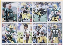 2004 Mike Sherman, Brett Favre, Ahman Green & more GB Packers Signed 15x22 Framed Uncut Card Sheet (JSA / Pepper Burruss Collection)