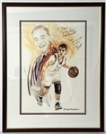 1995 Dick Bennett & Tony Bennett UW Green Bay Signed 34x43 Framed Print (Pepper Burruss Collection)(JSA)