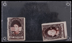 1961 Ray Herbert Vic Wertz Topps Baseball Stamps - Lot of 2