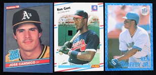 1986-91 Ken Griffey Jr. Jose Canseco Ron Gant Baseball Trading Cards - Lot of 3