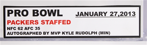 2013 Kyle Rudolph Minnesota Vikings Signed ONFL Goodell Pro Bowl Football (MEARS LOA / JSA / Pepper Burruss Collection)