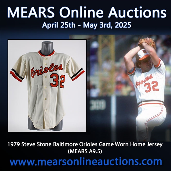 1979 Steve Stone Baltimore Orioles Game Worn Home Jersey (MEARS A9.5)