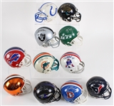 NFL Signed Mini Helmet Collection w/ Tony Romo, Greg Jennings, AJ Hawk & more (JSA) (Lot of 52)