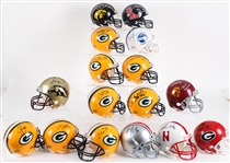 NFL Signed Mini Helmet Collection w/ Tony Romo, Greg Jennings, AJ Hawk & more (JSA) (Lot of 52)