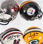 NFL Signed Mini Helmet Collection w/ Tony Romo, Greg Jennings, AJ Hawk & more (JSA) (Lot of 52)
