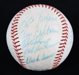 1976 Old Timers / Milwaukee Brewers Team Signed OAL MacPhail Baseball w/ 18 Signatures Including Mickey Mantle, Willie Mays, Hank Aaron, Robin Yount & More (JSA)
