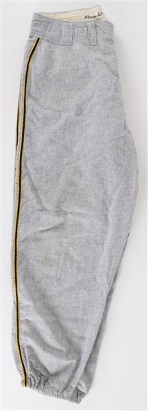 1969 Ron Kline Pittsburgh Pirates Game Worn Road Uniform Pants (MEARS LOA)