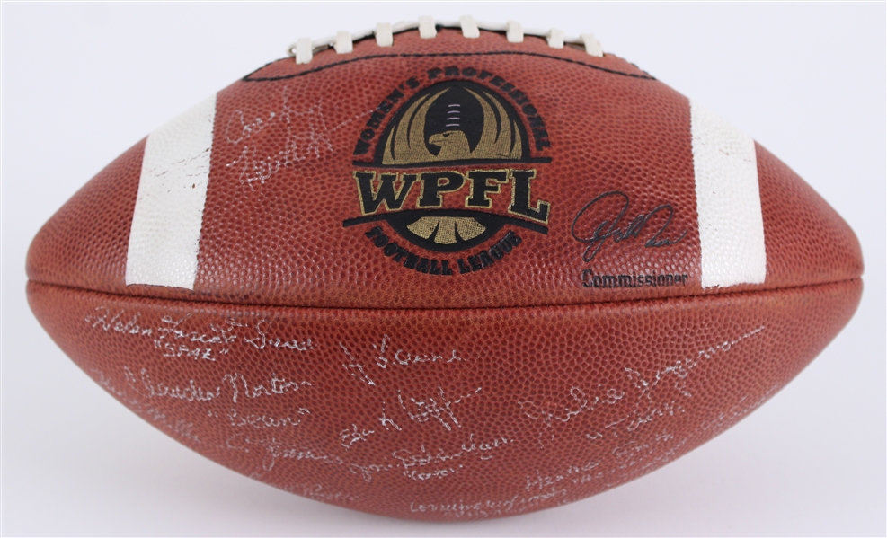 2000s Multi Signed Womens Professional Football League (WPFL) Football (MEARS LOA / Pepper Burruss Collection)