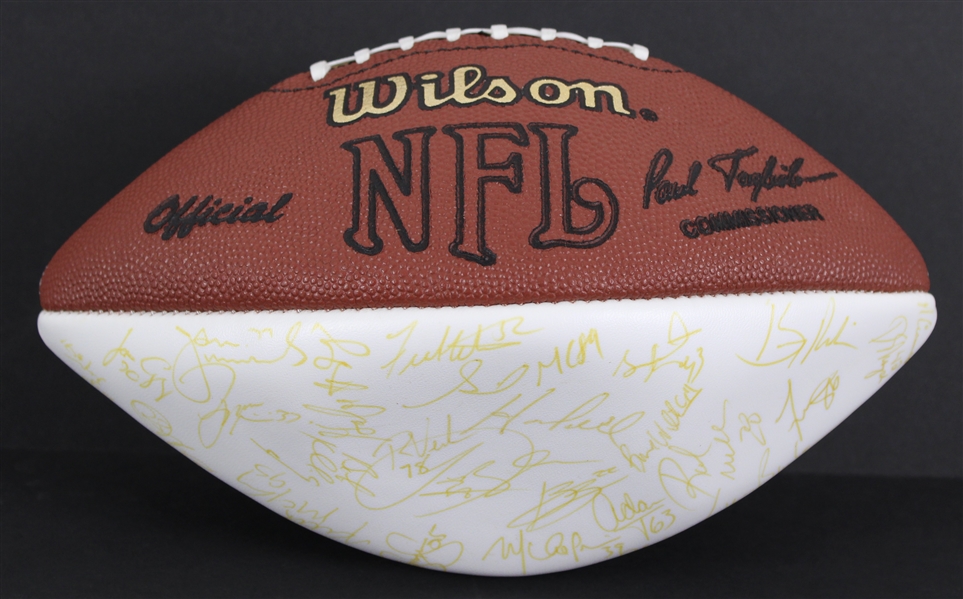 1996 Super Bowl Champion Green Bay Packers Team Signed ONFL Tagliabue Autograph Panel Football w/ 50 Signatures Including Reggie White, Brett Favre, Desmond Howard (JSA / Pepper Burruss Collection)