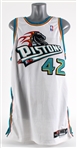 2000-01 Jerry Stackhouse Detroit Pistons Game Worn Home Jersey (MEARS A5)